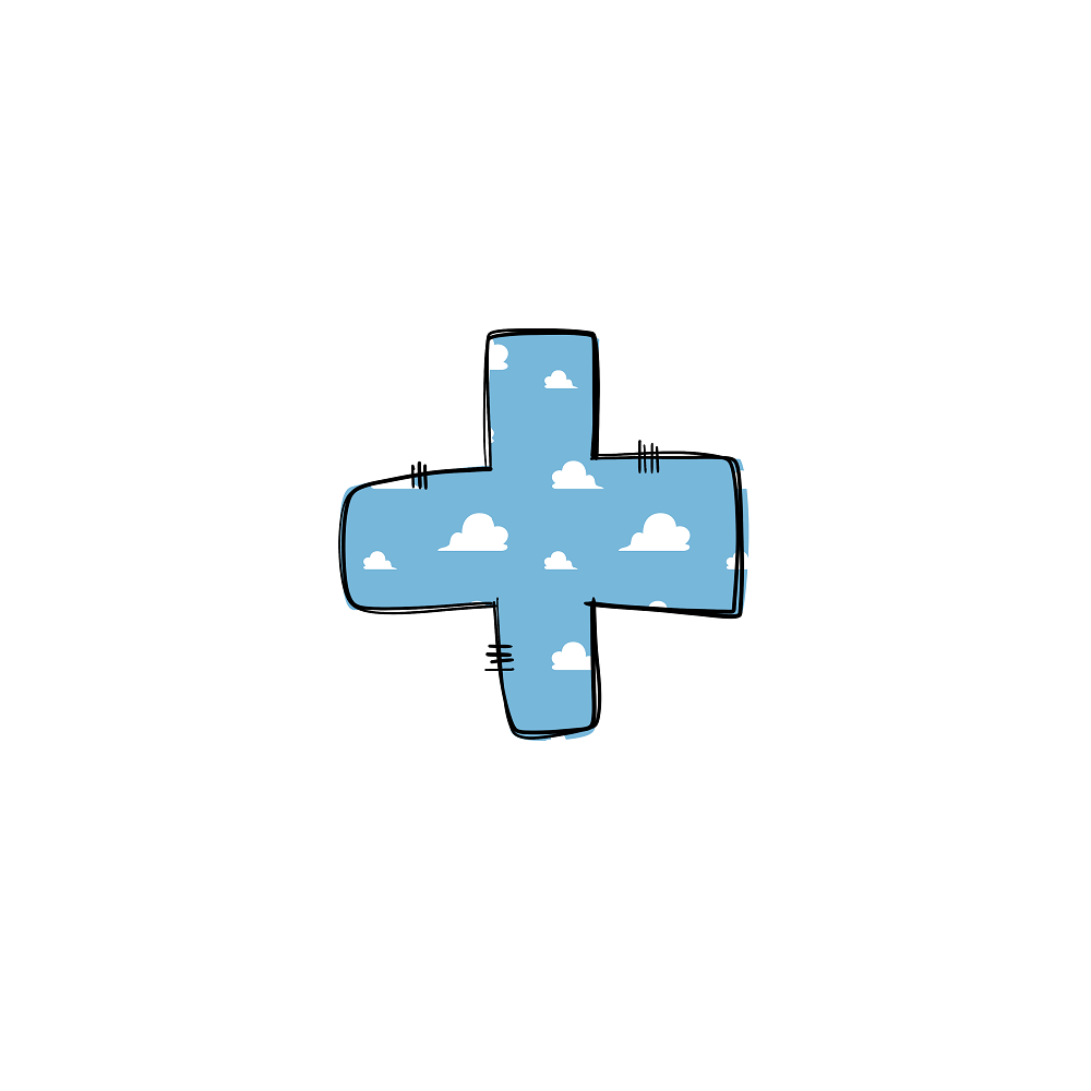 Western Cowboy ''+'' Clouds Fabric Panel