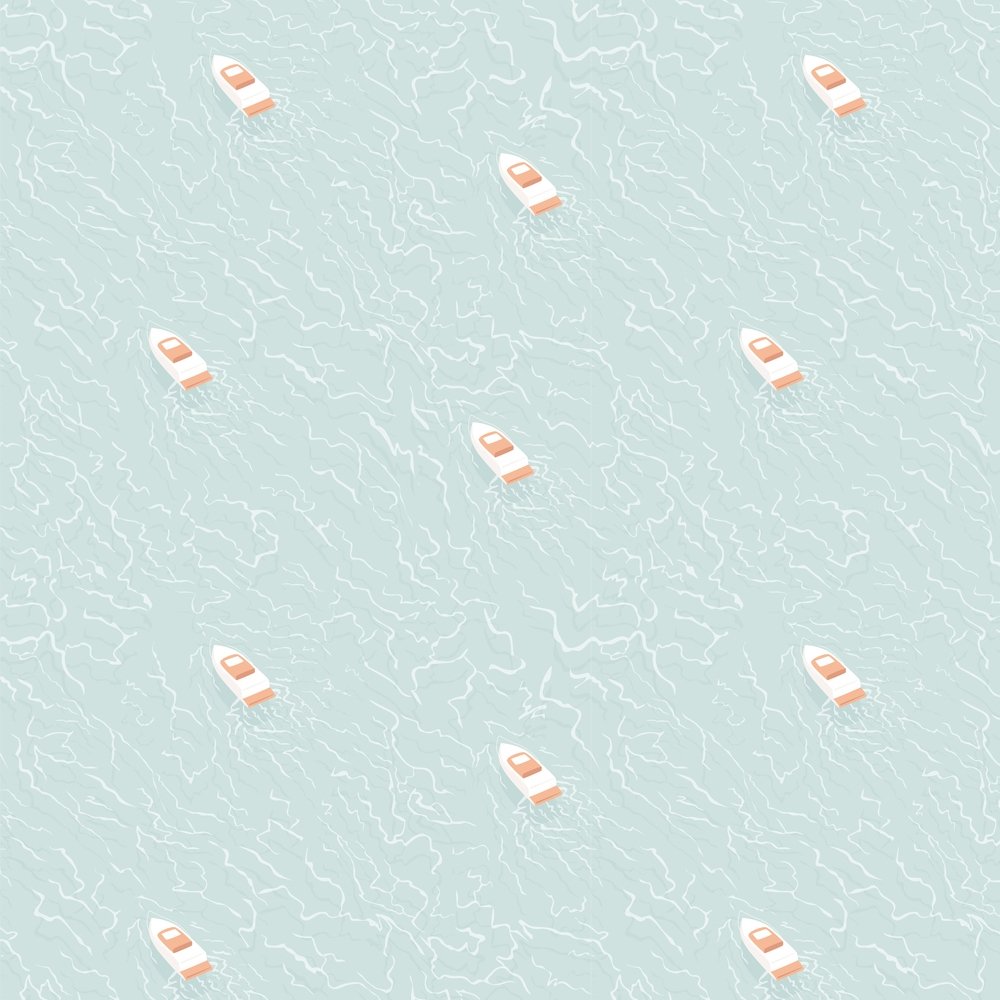 Yachts Sailing The Open Sea Fabric