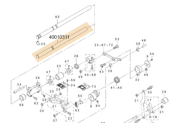 40010311 HORIZONTAL FEED SHAFT