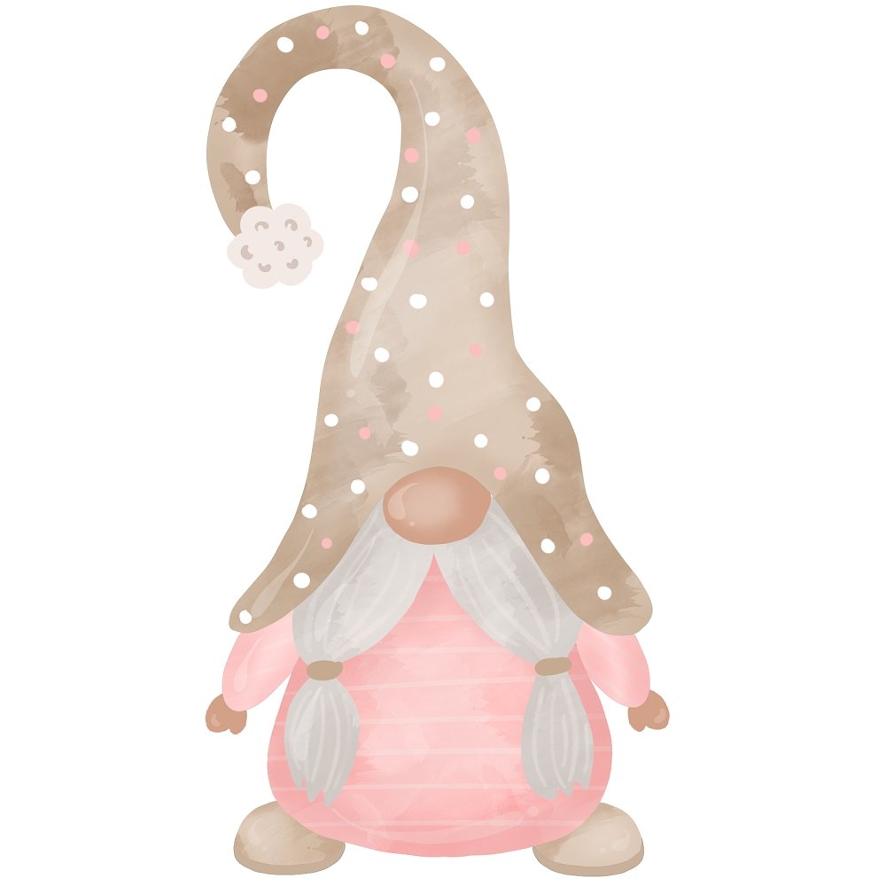 Sweet Christmas Gnomes #3 Fabric Panel