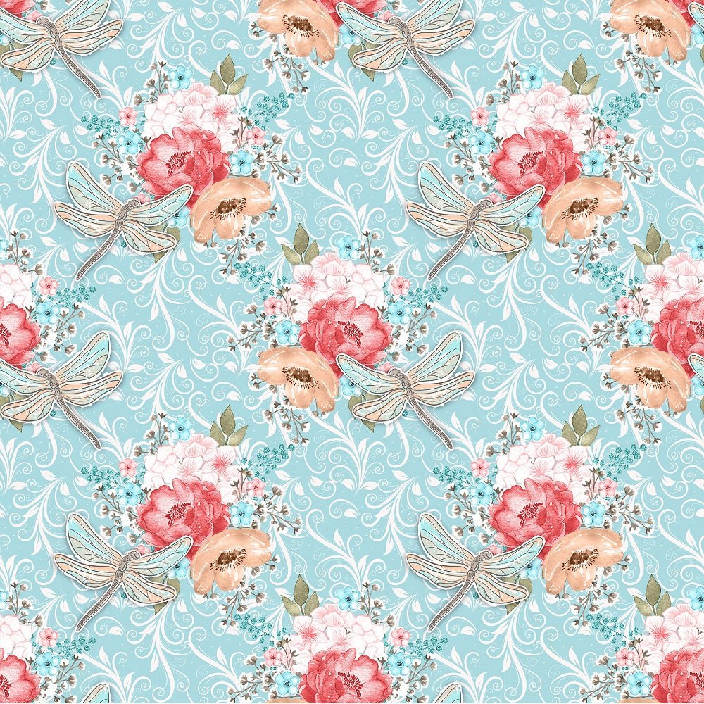 Sweet Dragonfly Main Fabric - Blue