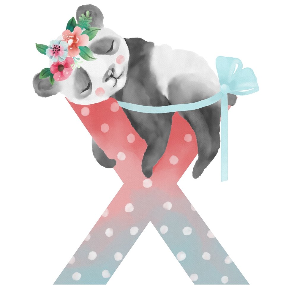 Xenas Panda "X" Fabric Panel