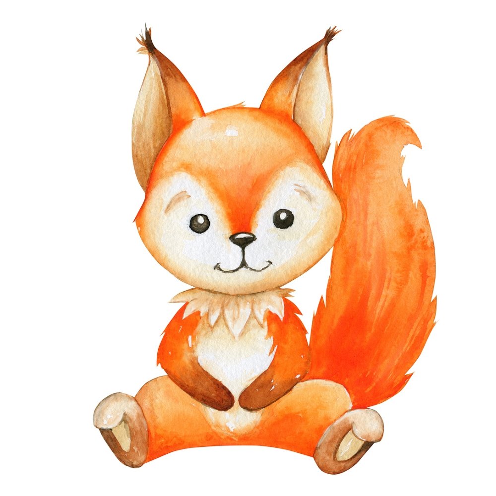 Sweet Squirrel Fabric Panel