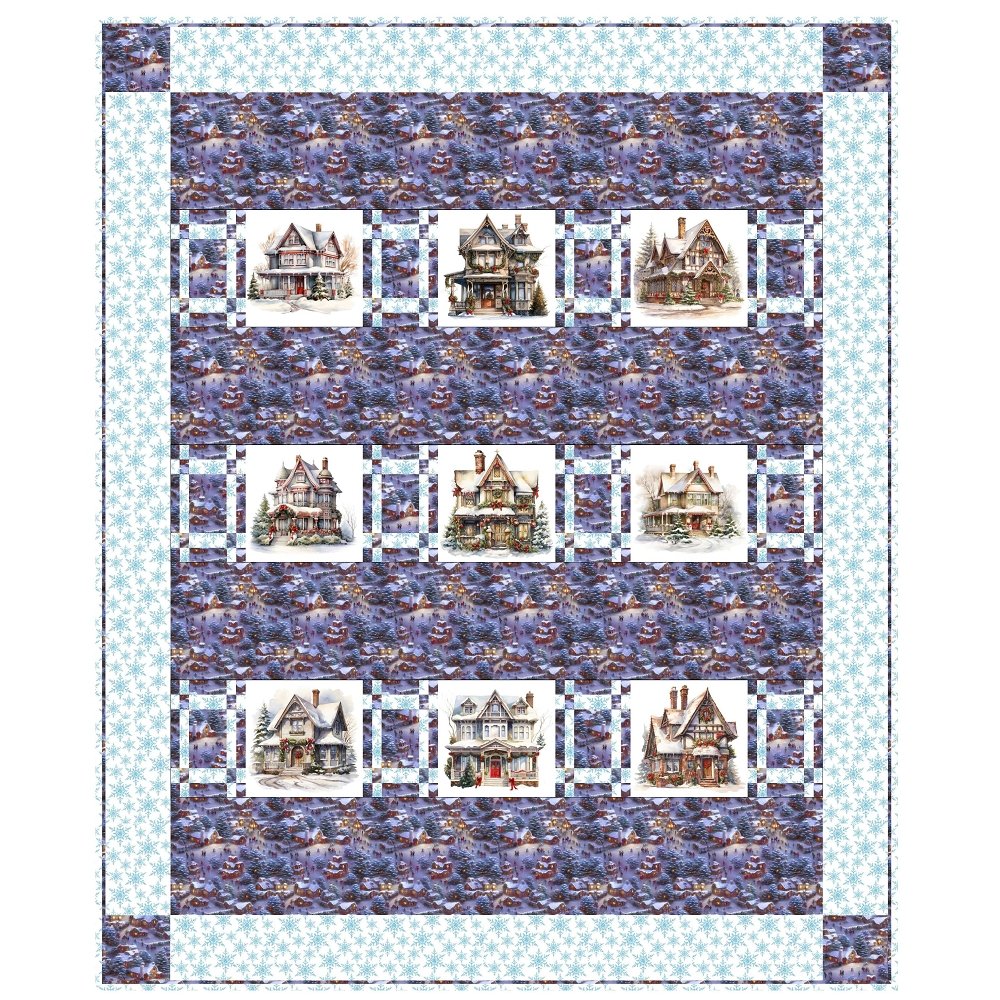 Winter Wonder Lane Quilt Kit - 61 1/2 x 74 1/2"
