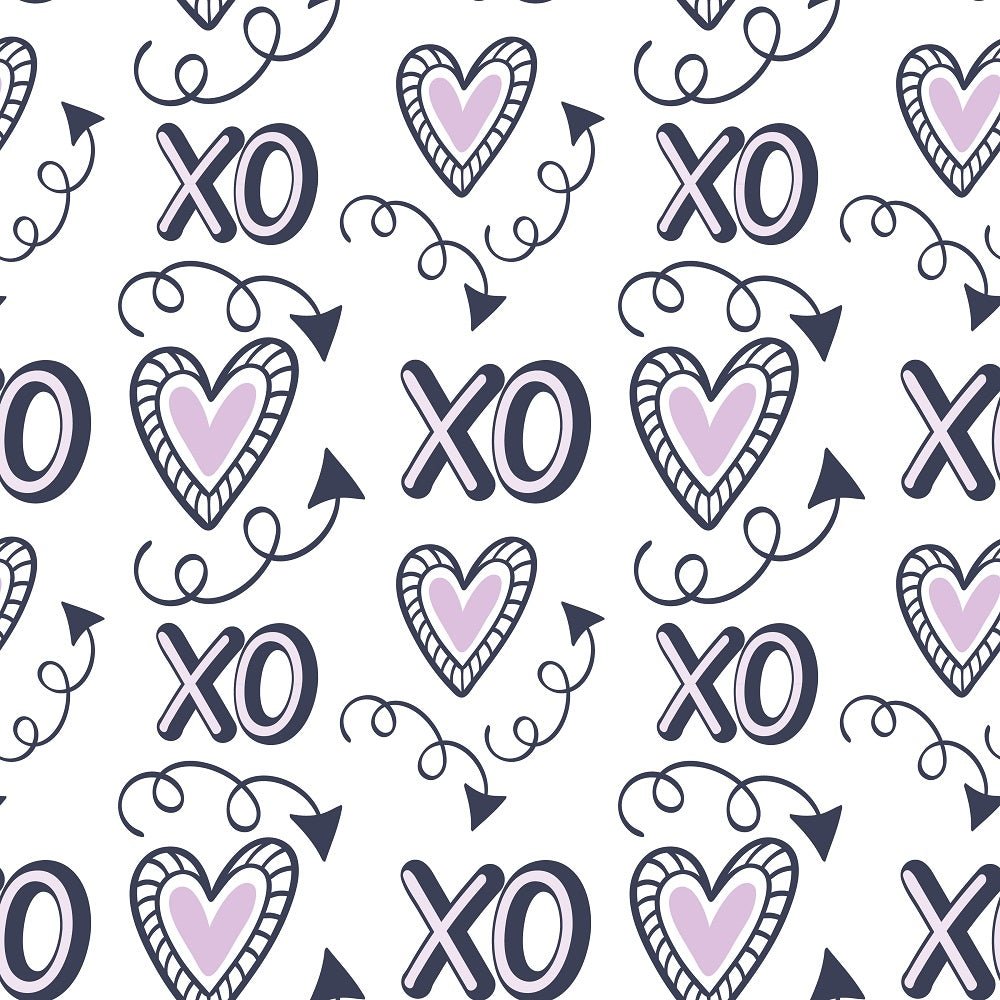 XOXO Hearts Pattern #3 Fabric