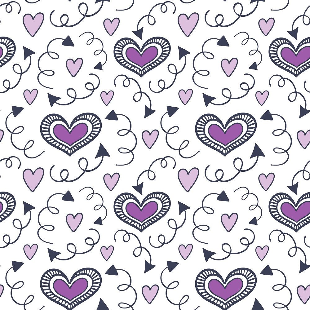 XOXO Hearts Pattern #4 Fabric