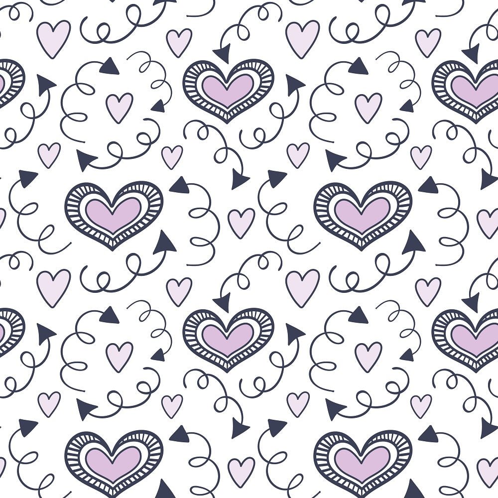 XOXO Hearts Pattern #6 Fabric