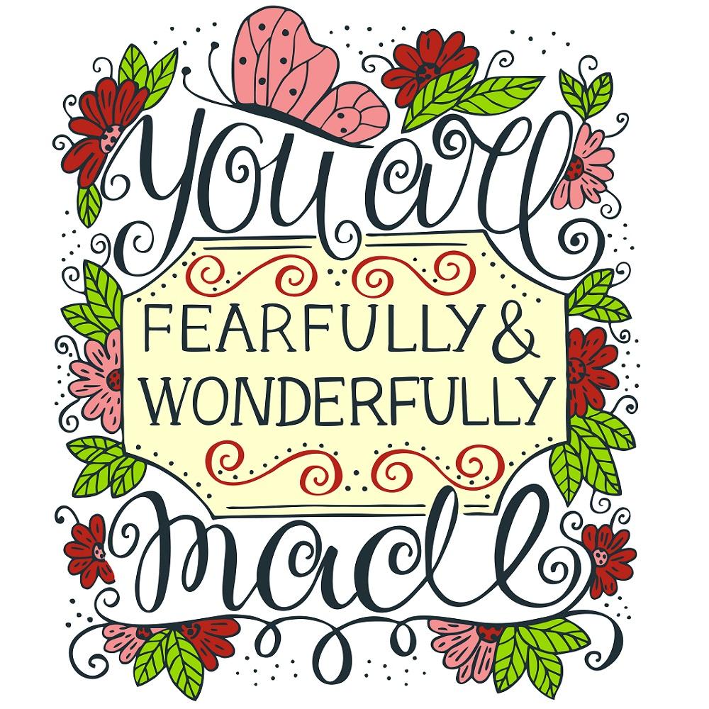 You Are Fearfully & Wonderfully Made Fabric Panel