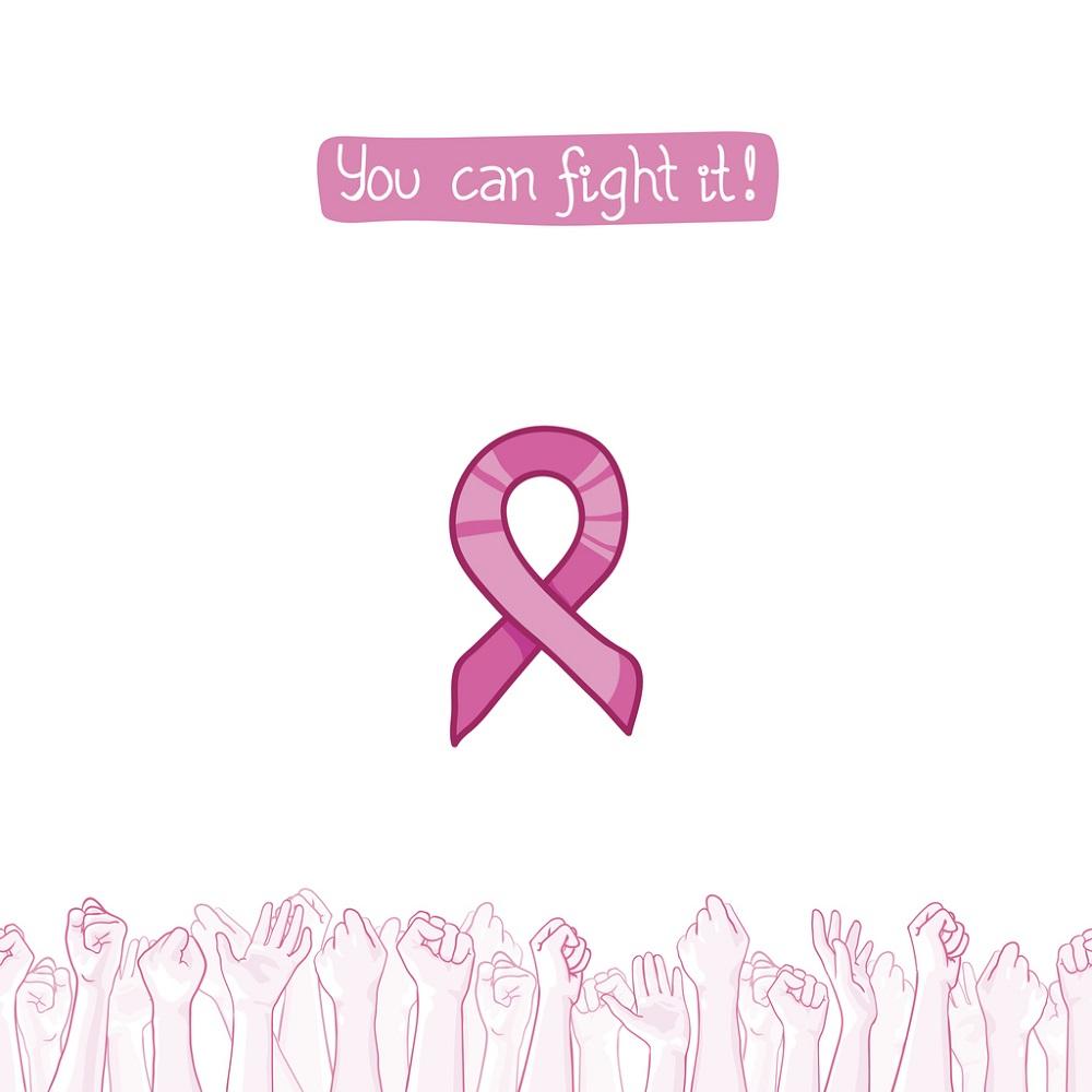 You Can Fight It Breast Cancer Fabric Panel