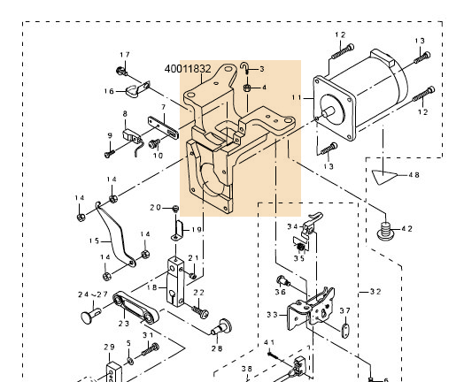 40011832 FEED PULSE MOTOR BASE