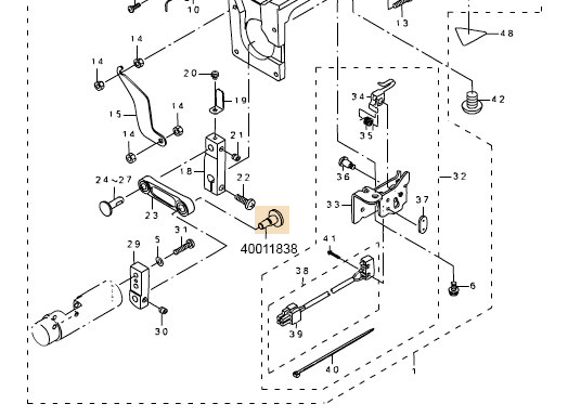 40011838 FEED LINK SHAFT