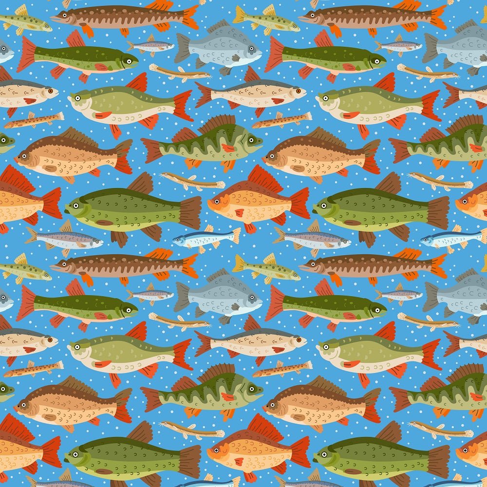 Cartoon Freshwater Fish Fabric