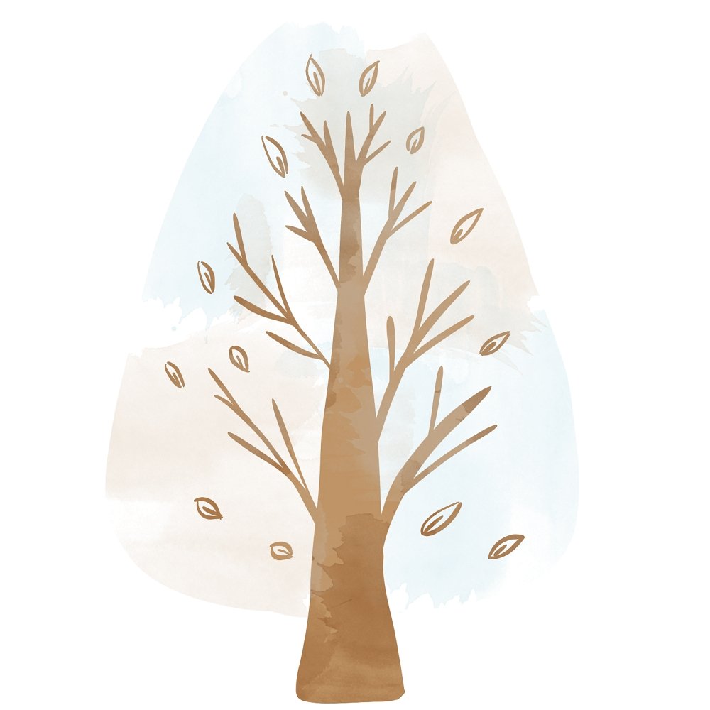 Winter Bear White Tree Fabric Panel