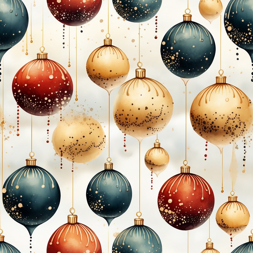 Christmas Bulbs Pattern #15 Fabric