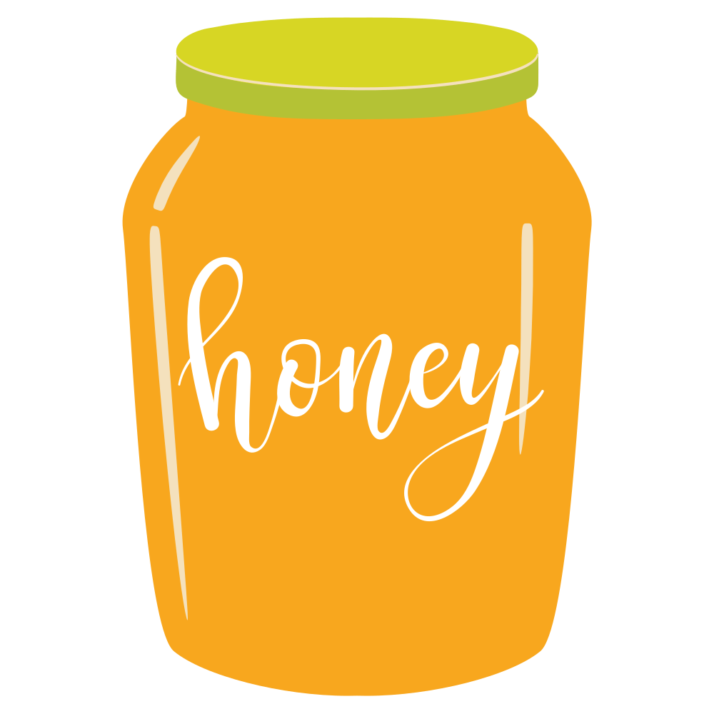 Sunflowers and Bees Honey Jar Fabric Panel