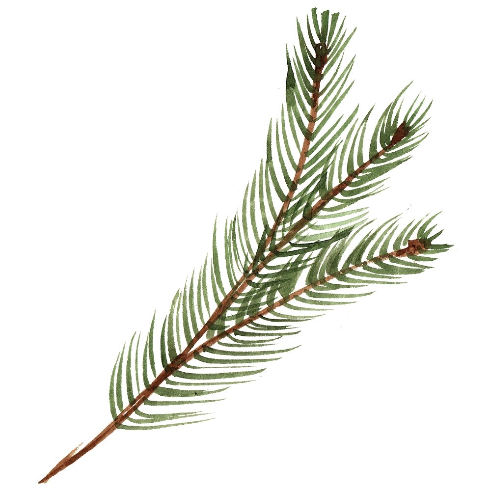 Watercolor Sweet Christmas #20 Fabric Panel