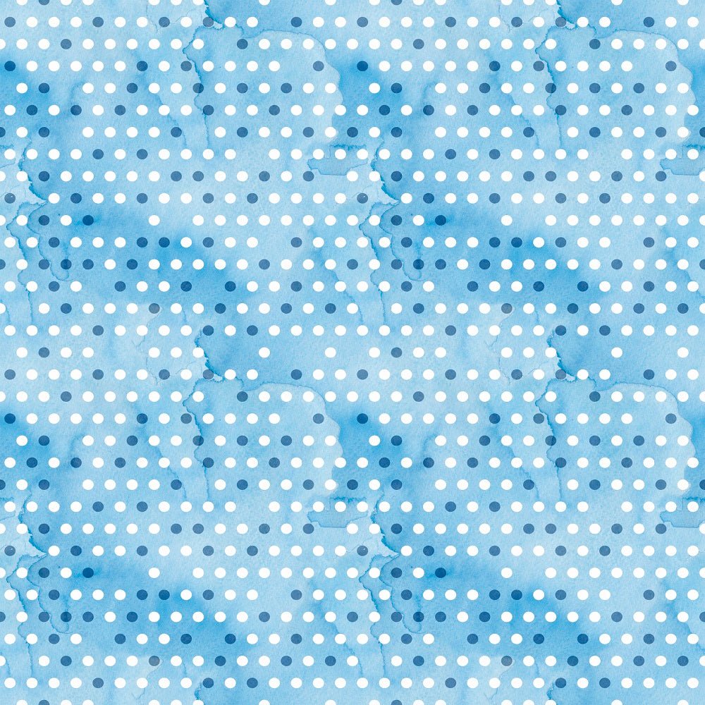 Watercolor Polka Dots on Grunge Fabric