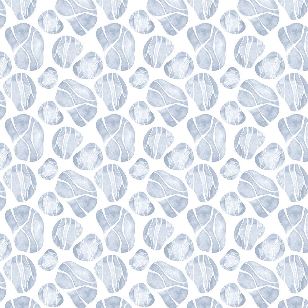 Watercolor Sea Pebbles #2 Fabric
