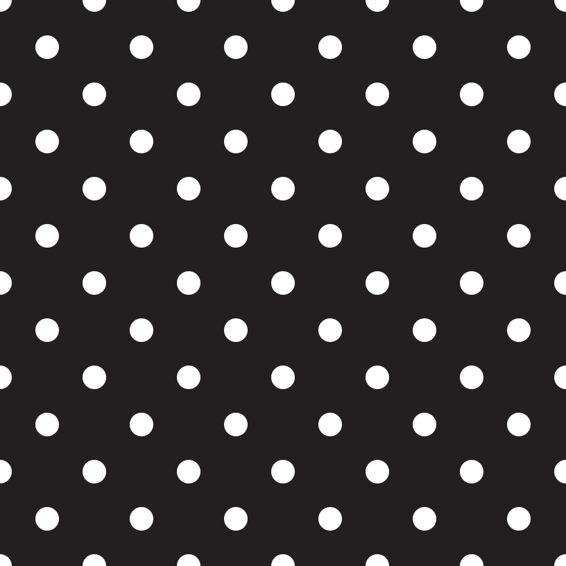 White Dots Fabric - Black