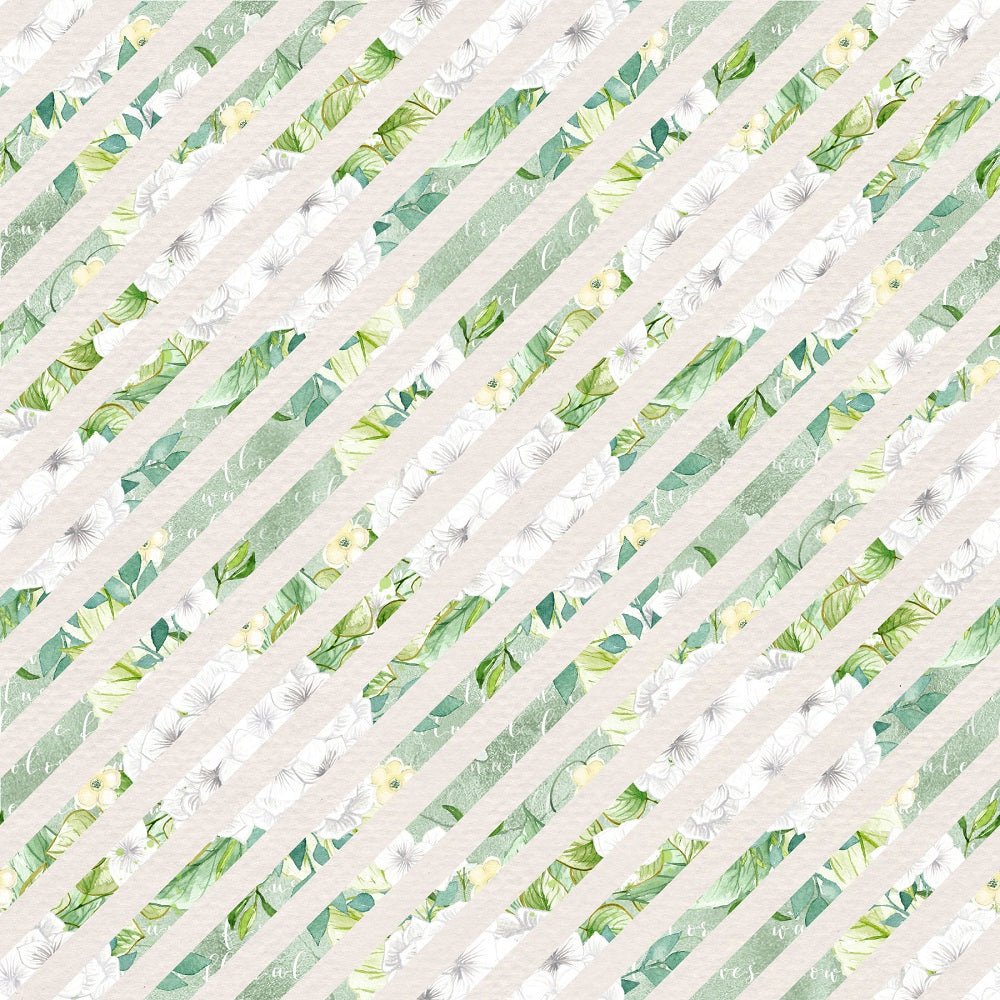 White Hydrangeas Bouquets Striped Fabric