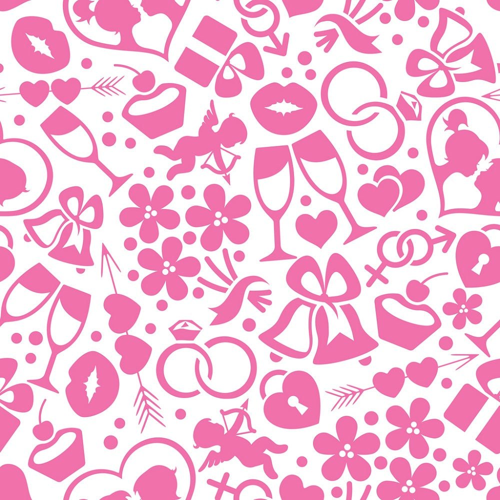 Wedding Love Fabric - Pink