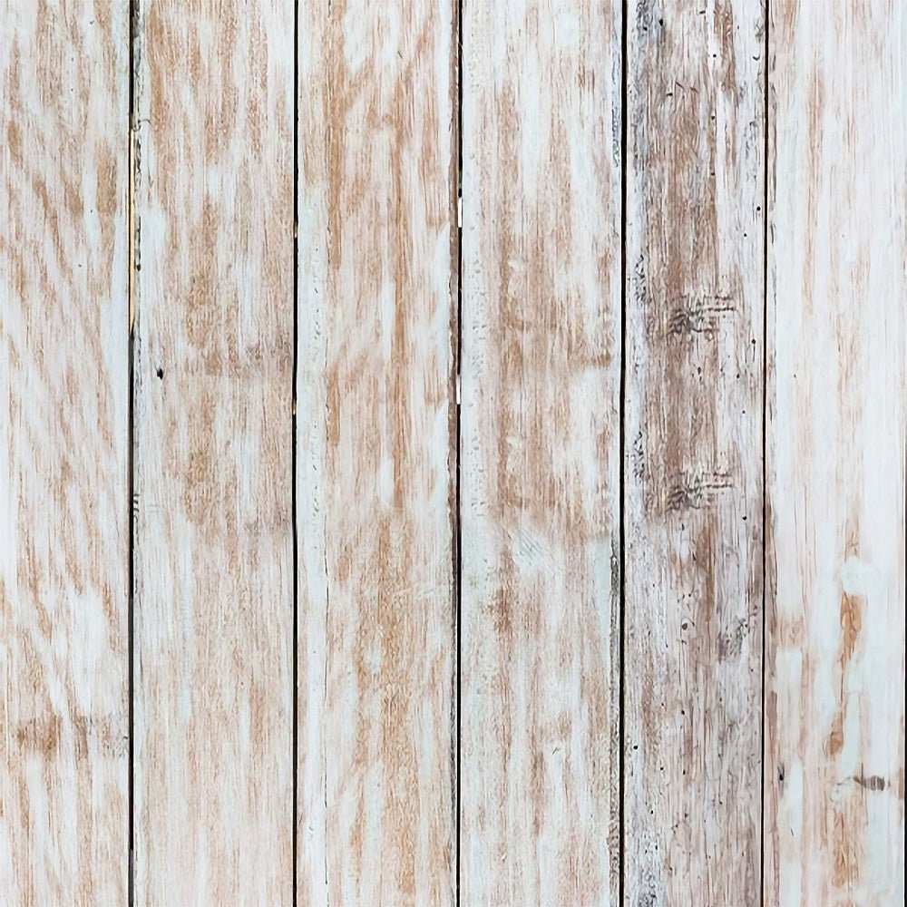 White Barn Wood Decor Fabric - Multi