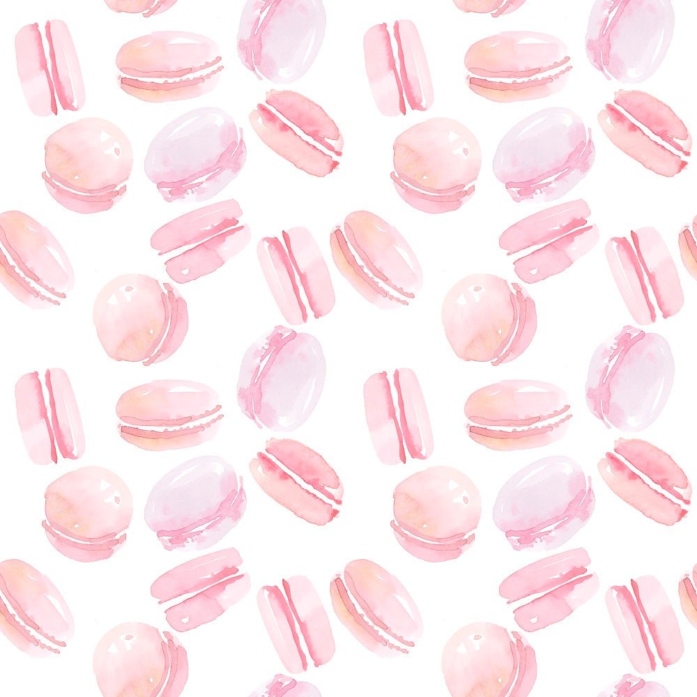 Watercolor Tossed Macaroons Fabric