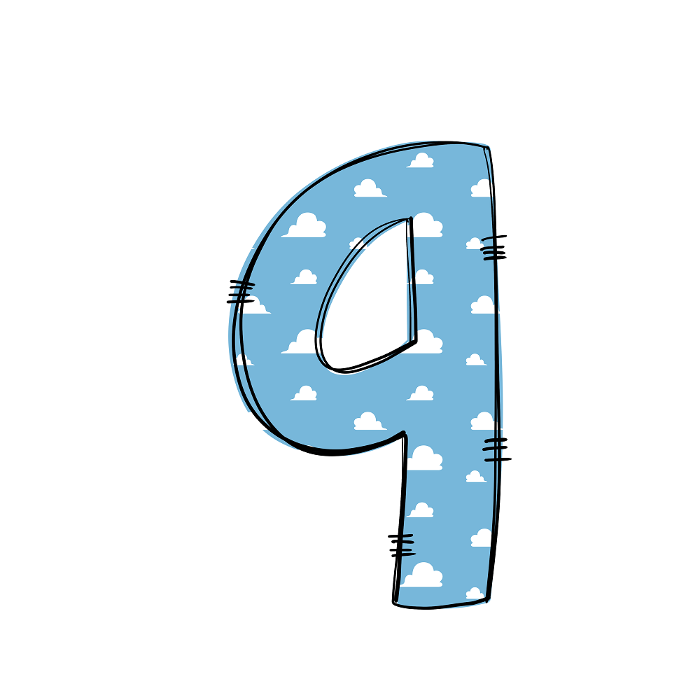 Western Cowboy ''9'' Clouds Fabric Panel