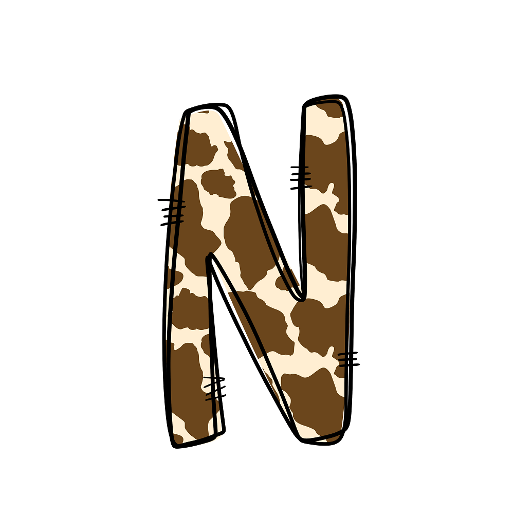 Western Cowboy ''N'' Cow Print Fabric Panel