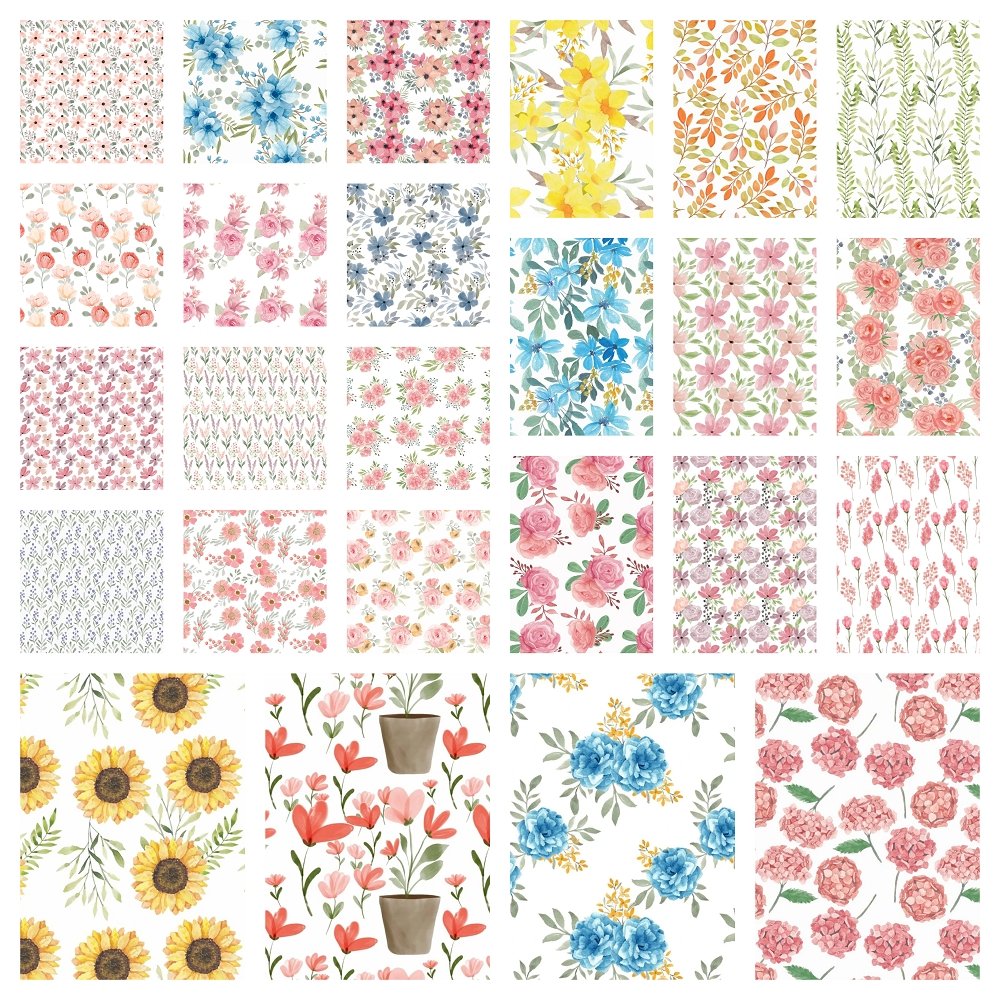 Watercolor Floral Collection - 1/2 Yard Bundle