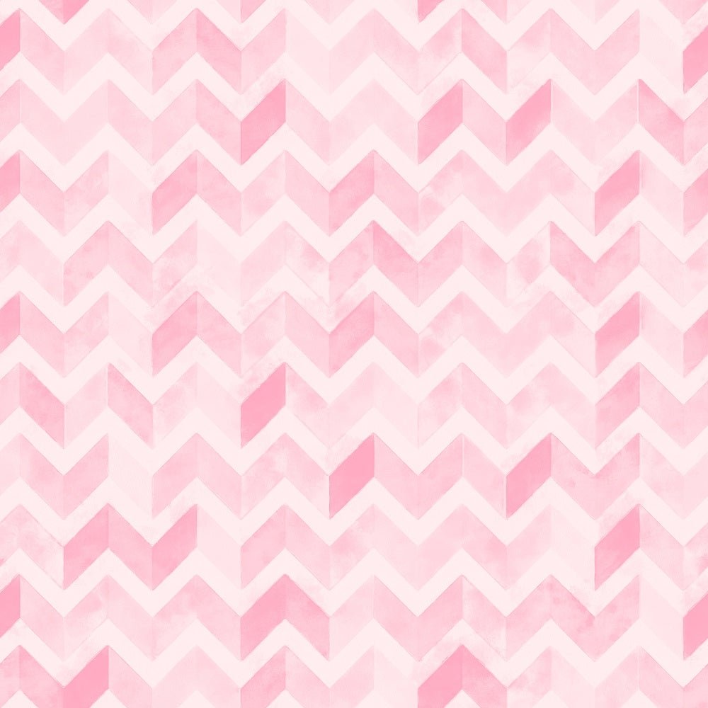 Watercolor Zigzag Fabric - Bubblegum Pink