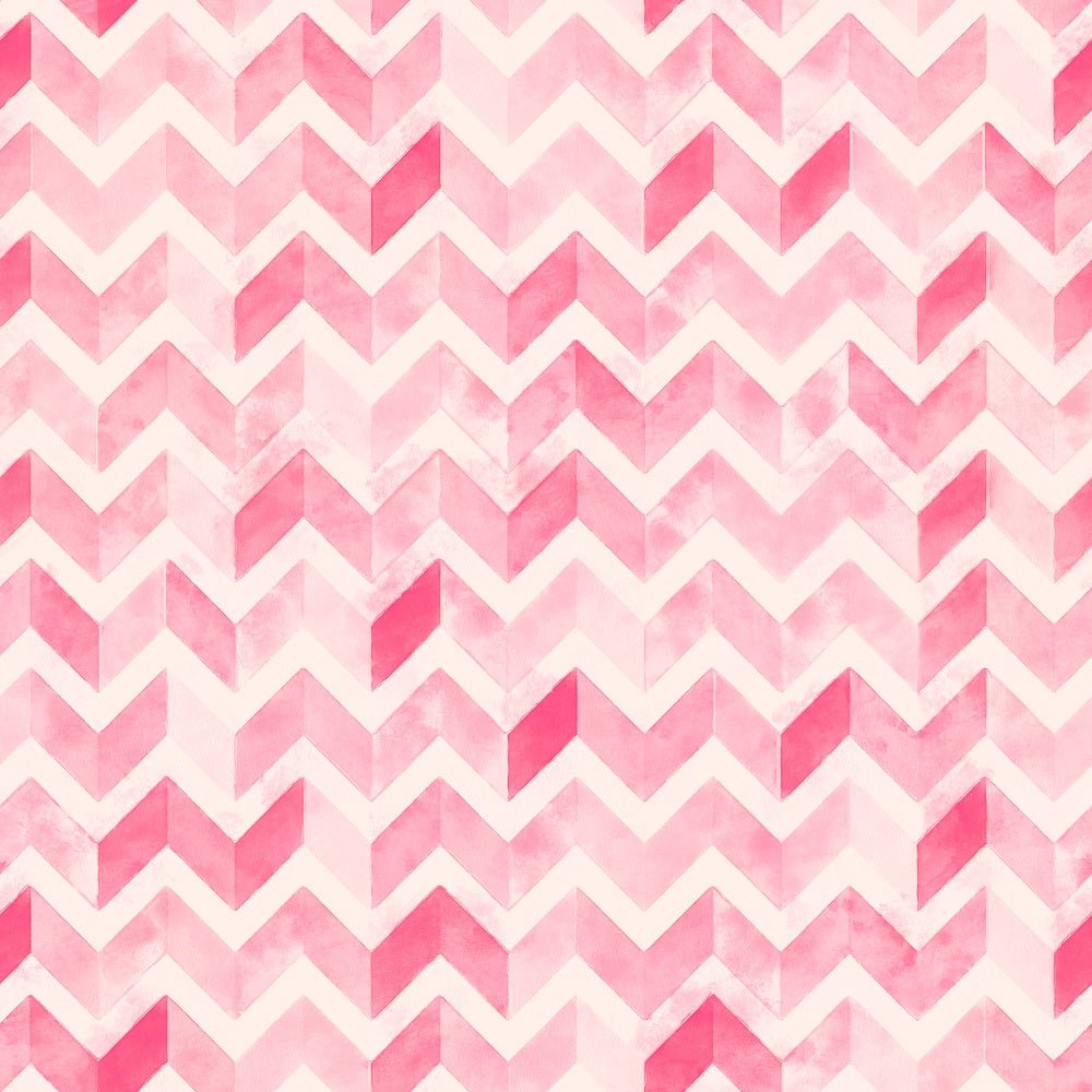 Watercolor Zigzag Fabric - Queen Pink