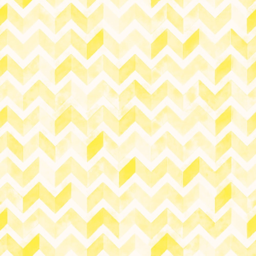 Watercolor Zigzag Fabric - Tropical Yellow
