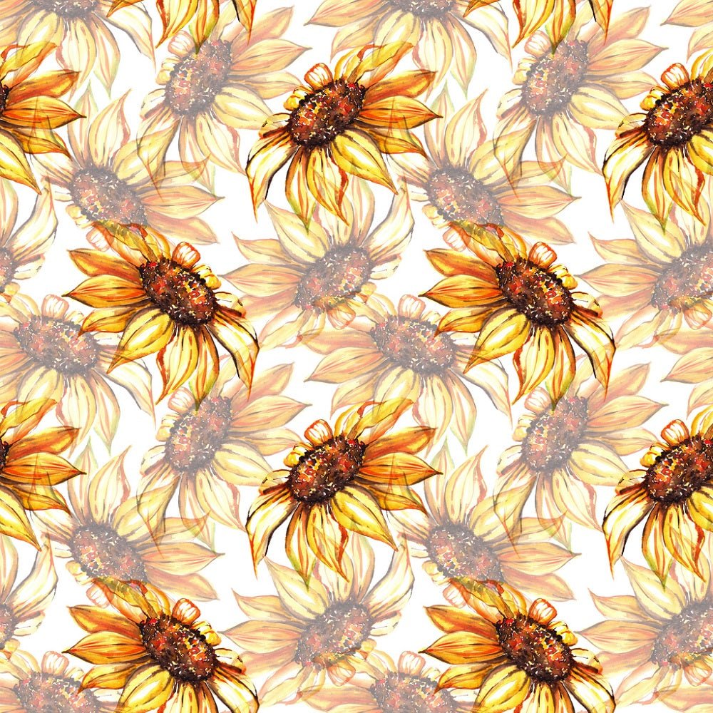 Watercolor Faded Sunflower Fabric