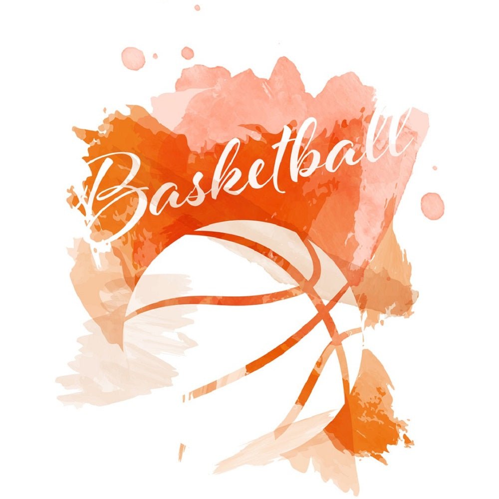 Watercolor Splash Basketball Fabric Panel