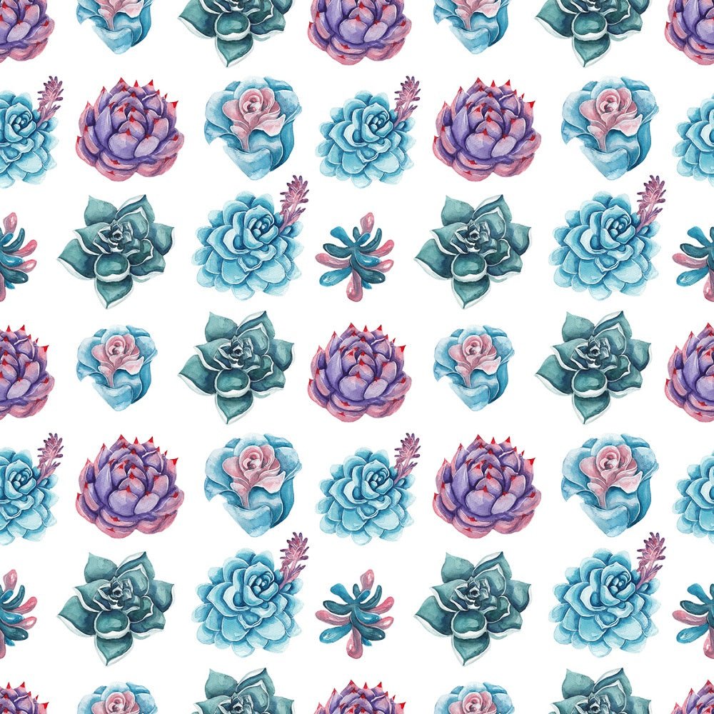 Watercolor Succulents Fabric