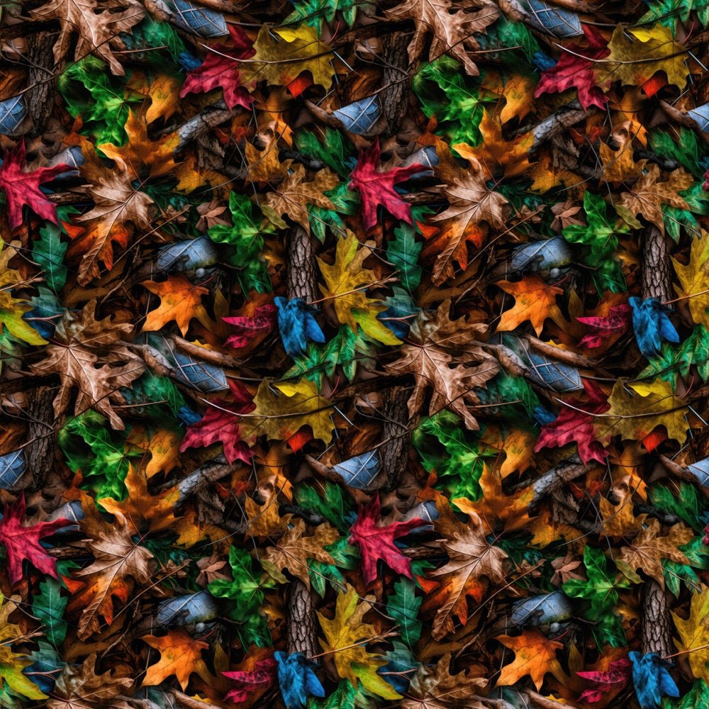 Colorful Fall Leaves Fabric