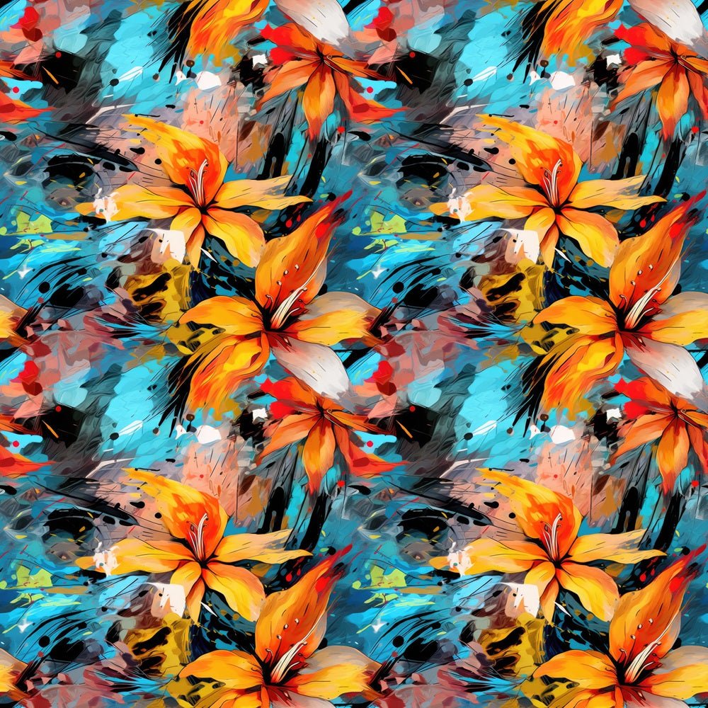 Contemporary Floral Fusion Fabric