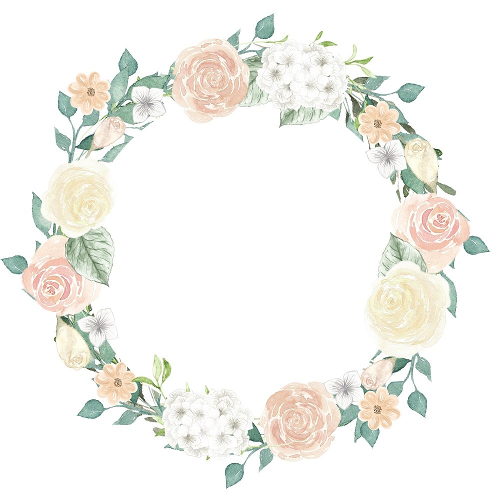 Watercolor Roses Fabric Panel