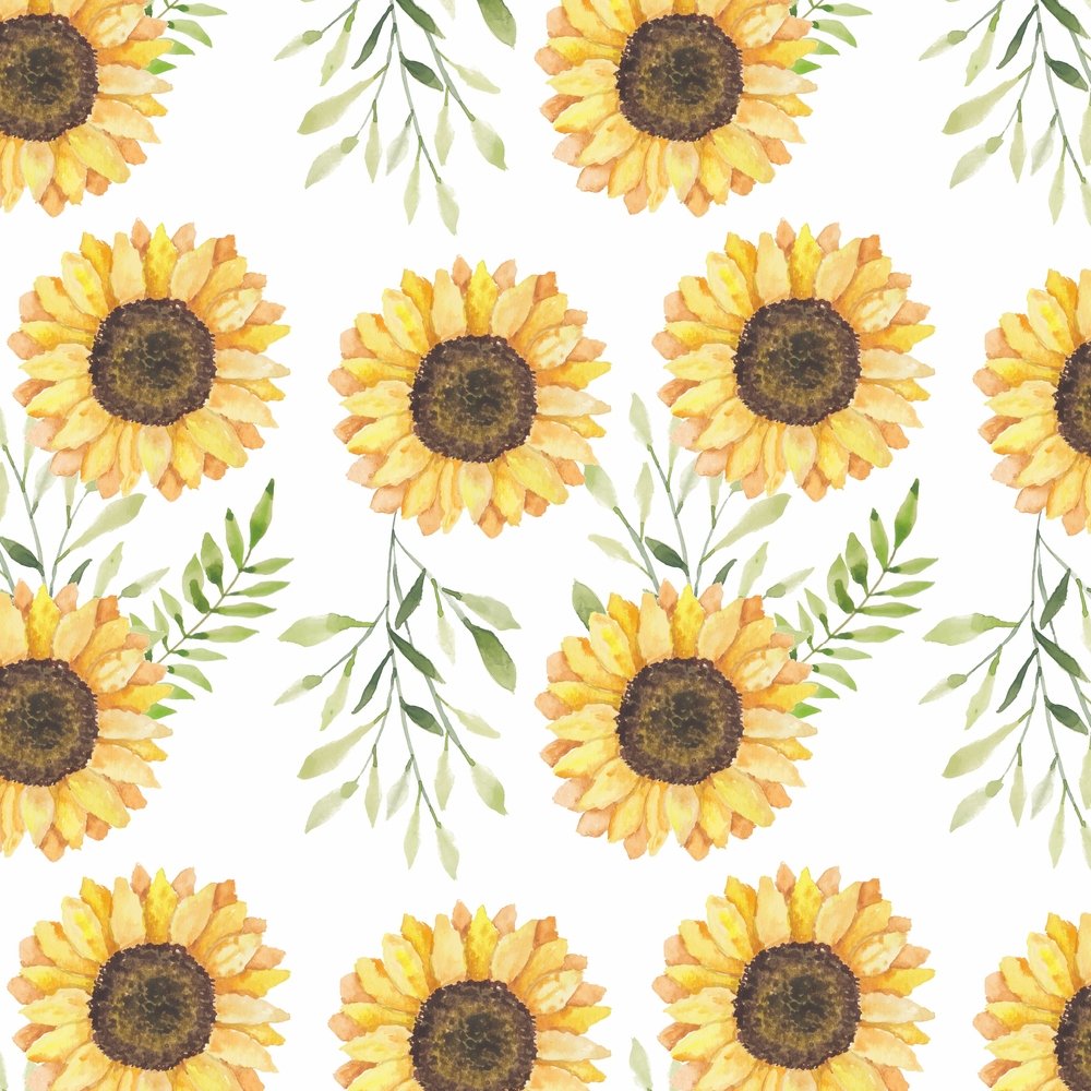Watercolor Sunflower Fabric