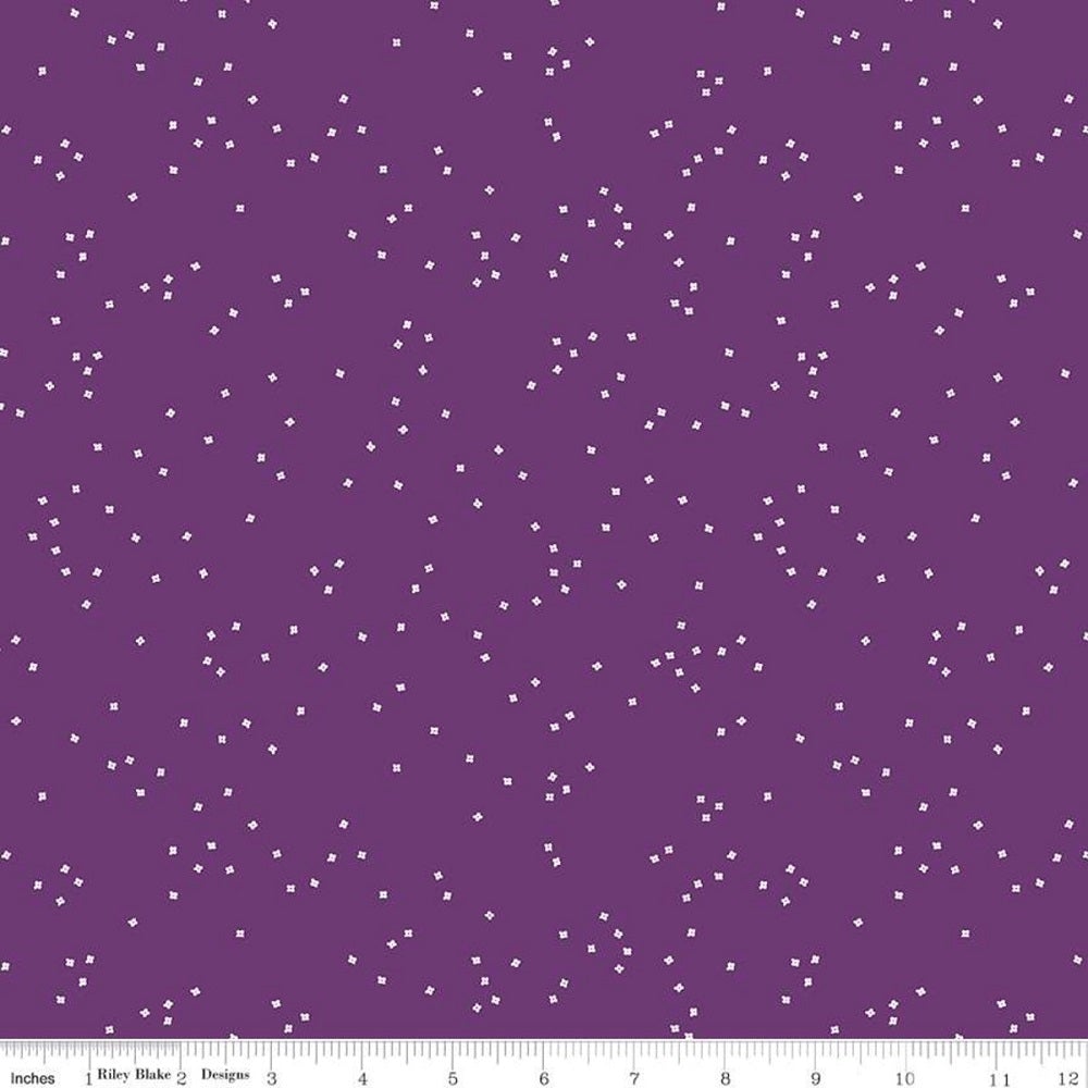 Blossom Fabric - Eggplant