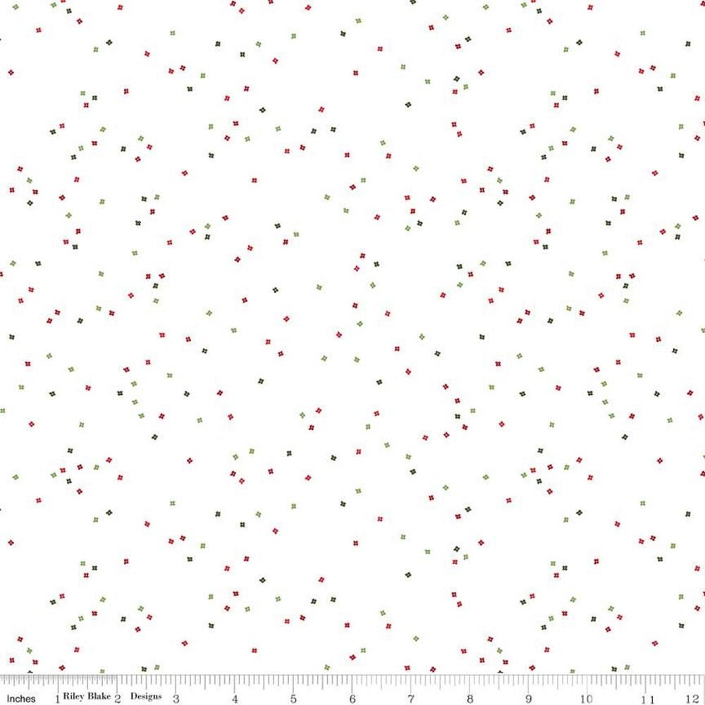 Blossom On White Santa Claus Fabric