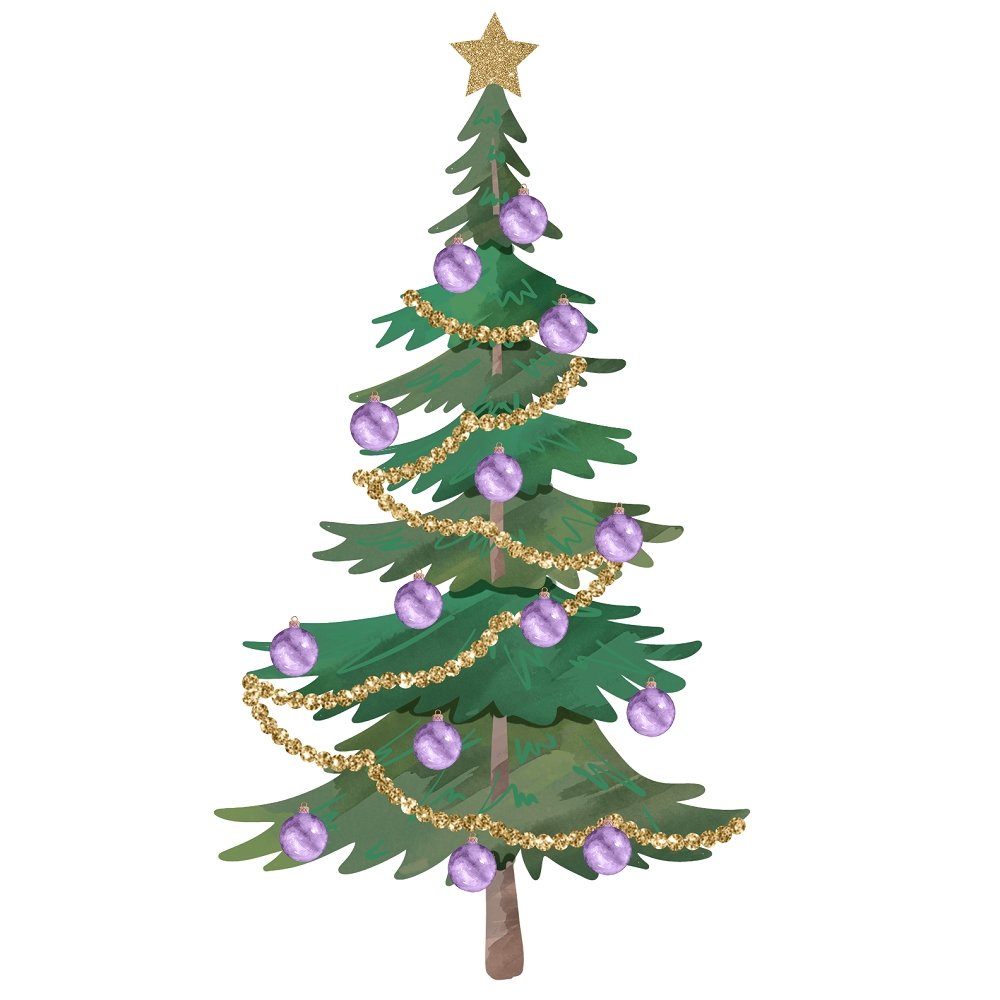 Christmas Tree #2 Fabric Panel