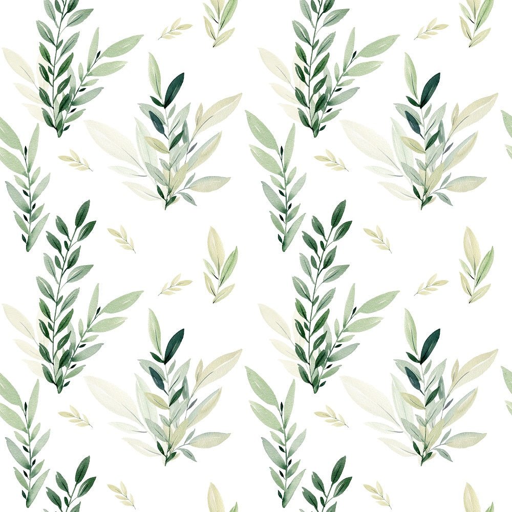 Watercolor Sloths Vines Allover Fabric - White