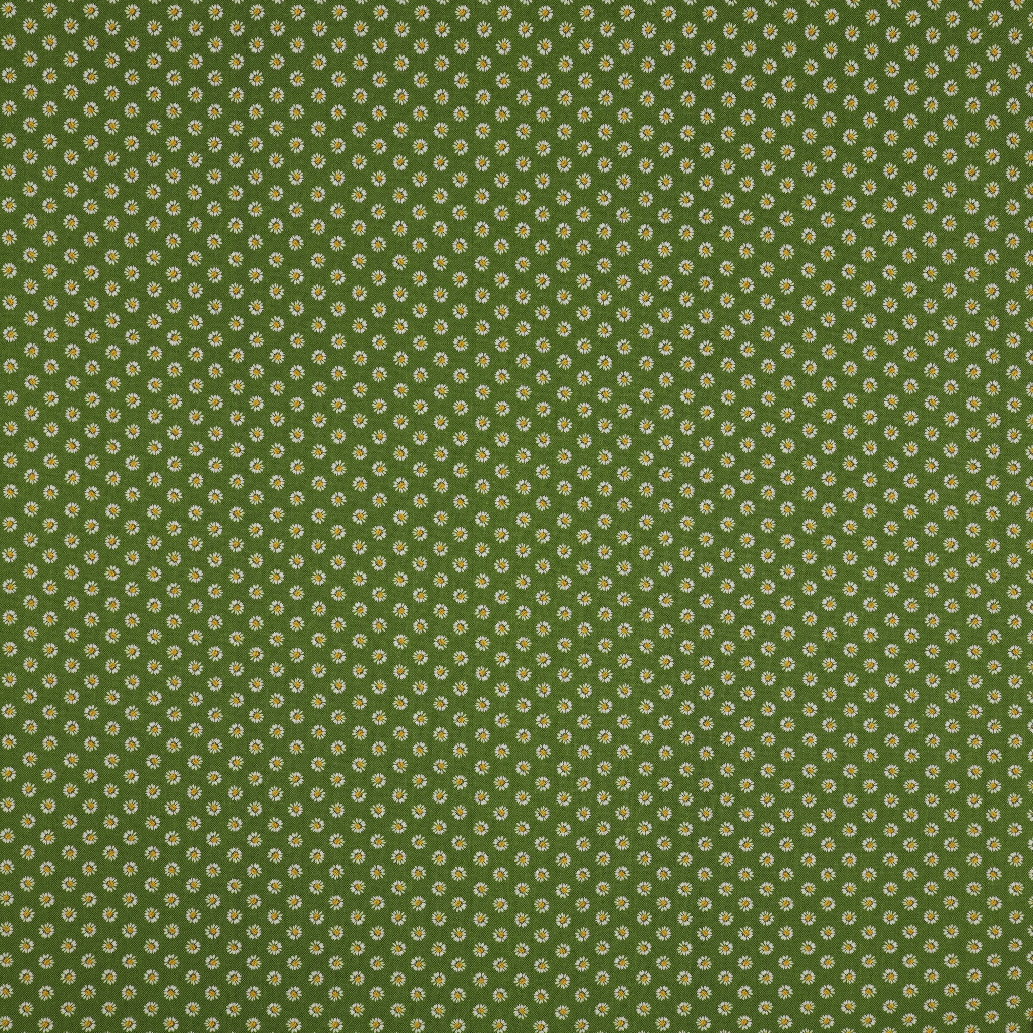 A Prairie Heart Fabric Collection - Dainty Daisy Dark Fern
