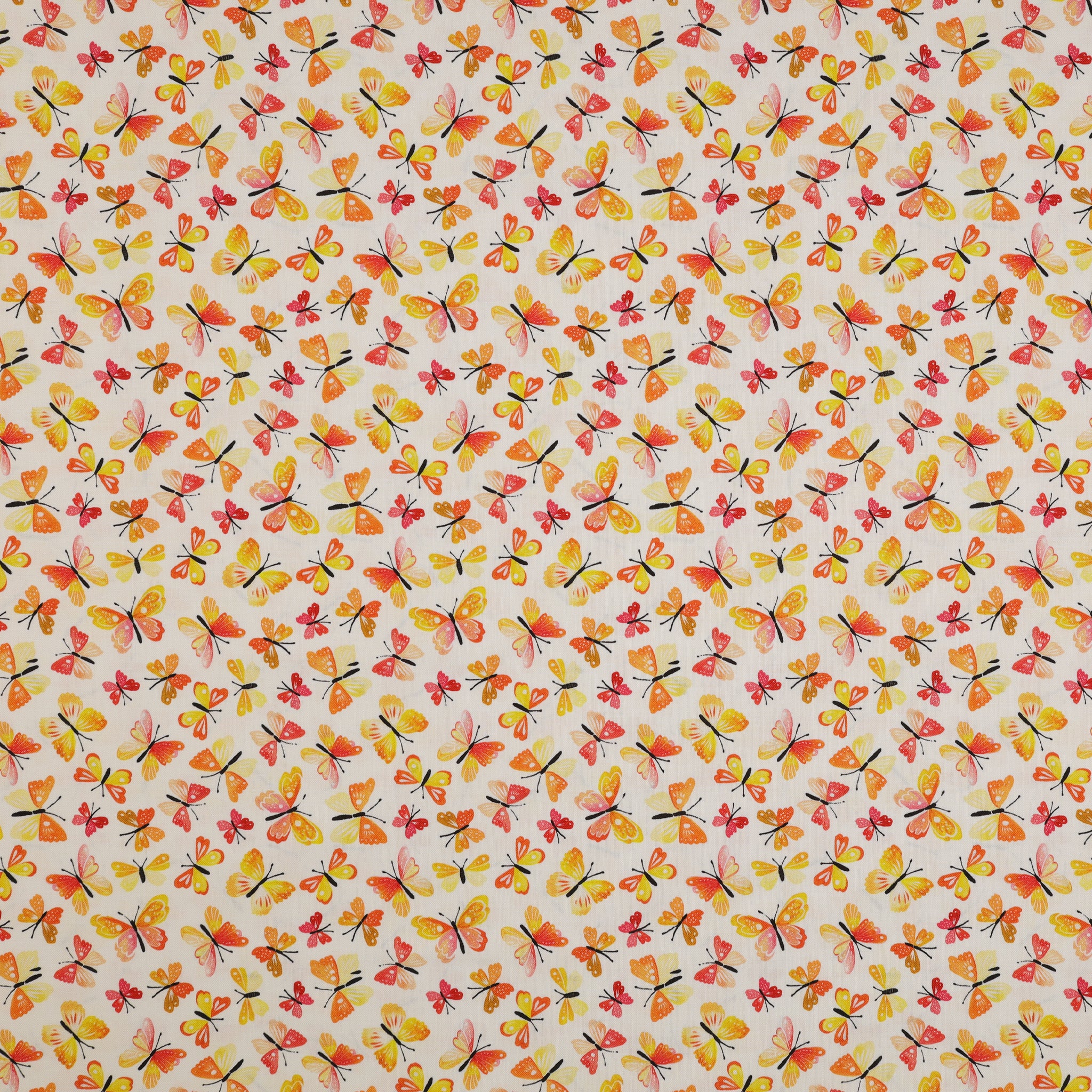 A Prairie Heart Fabric Collection - Rustic Flutter Peach Jam/White