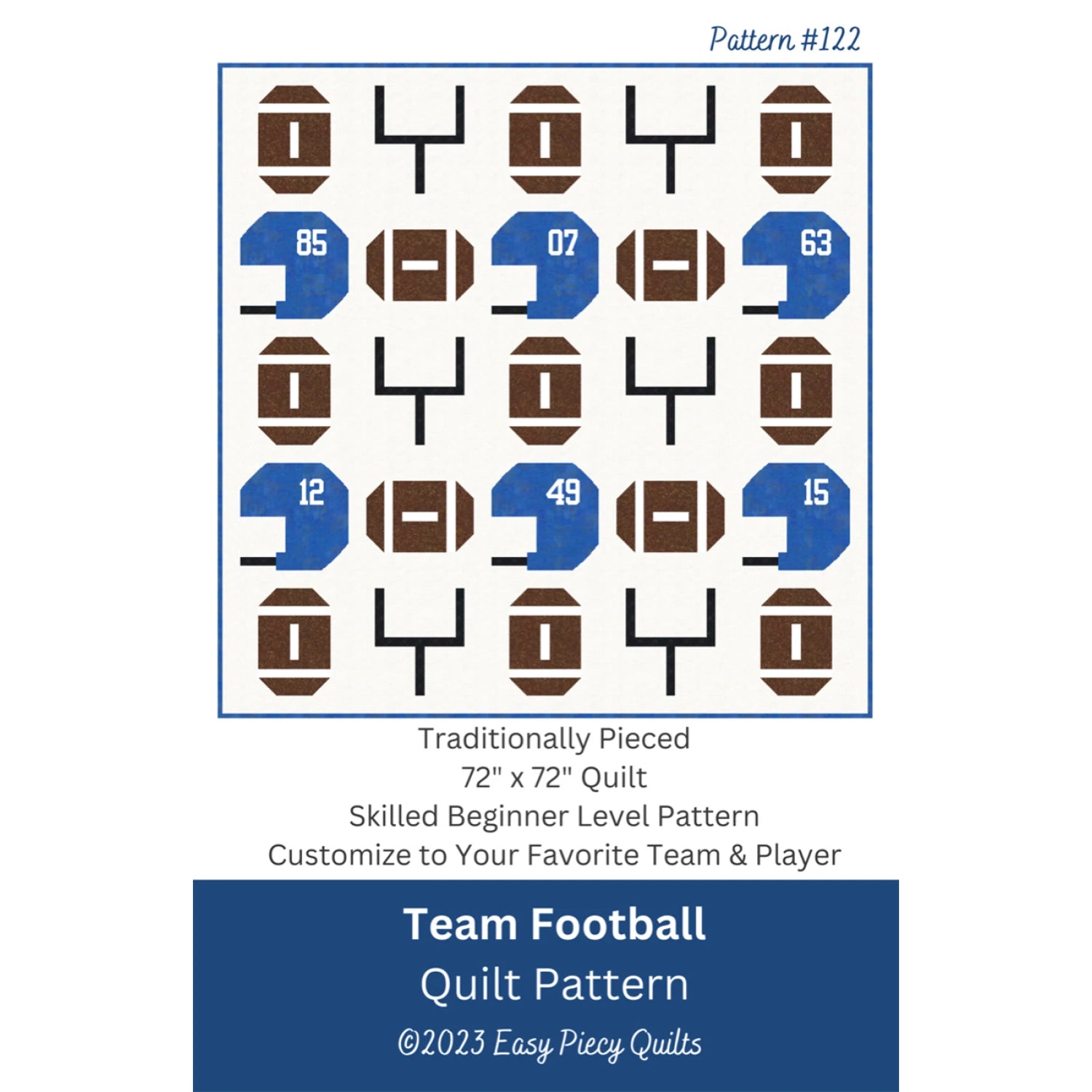 Team Football Quilt Pattern