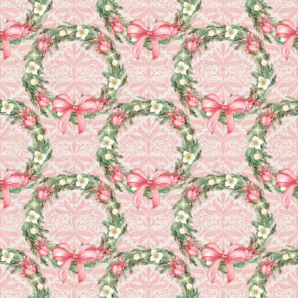 Christmas Joy Wreaths Fabric