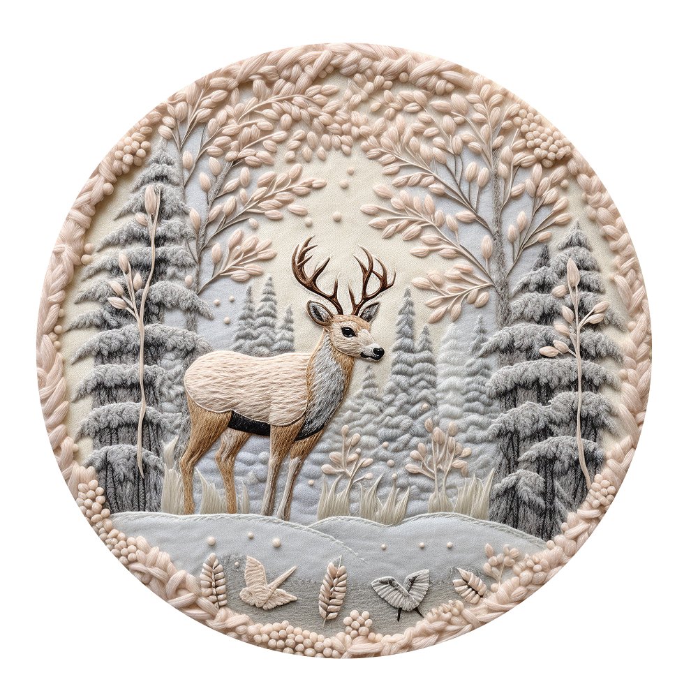 Christmas Ornaments Buck #3 Fabric Panel