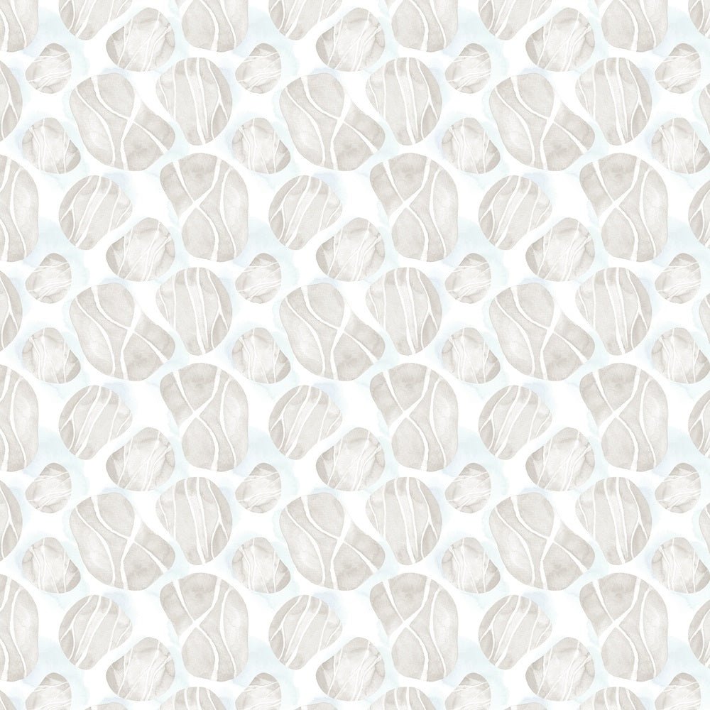 Watercolor Sea Pebbles #1 Fabric
